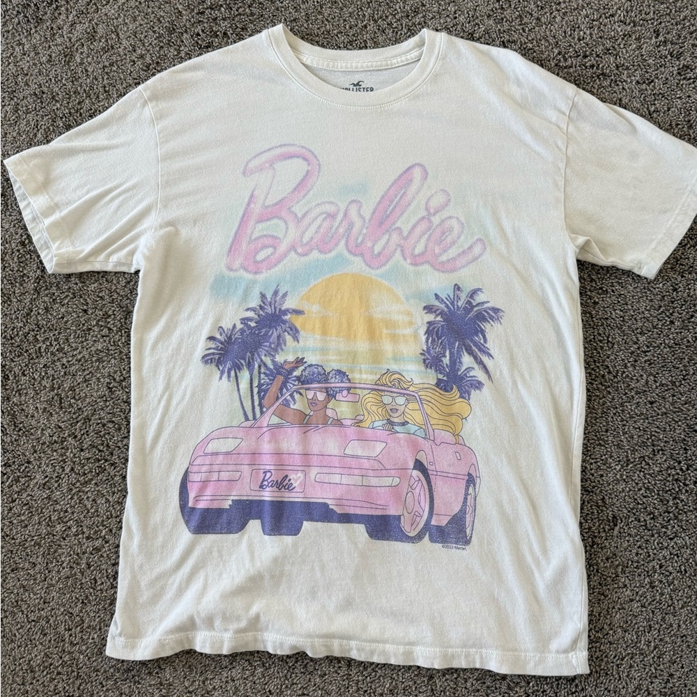 Hollister Cream and Pink Barbie Convertible Tee
